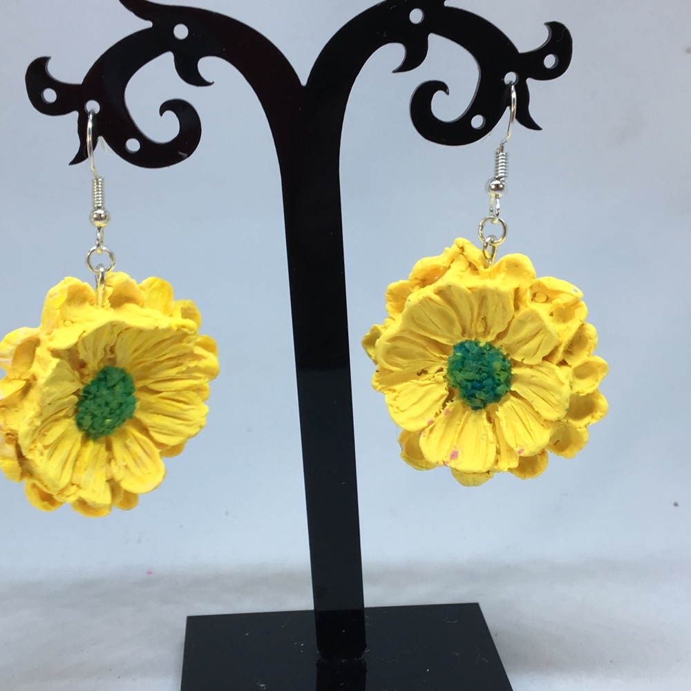 Unique Handmade Polymer Clay Blossom Earrings